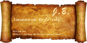 Jandaurek Brúnó névjegykártya